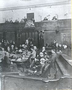A sitting of the Legislative Council in 1895