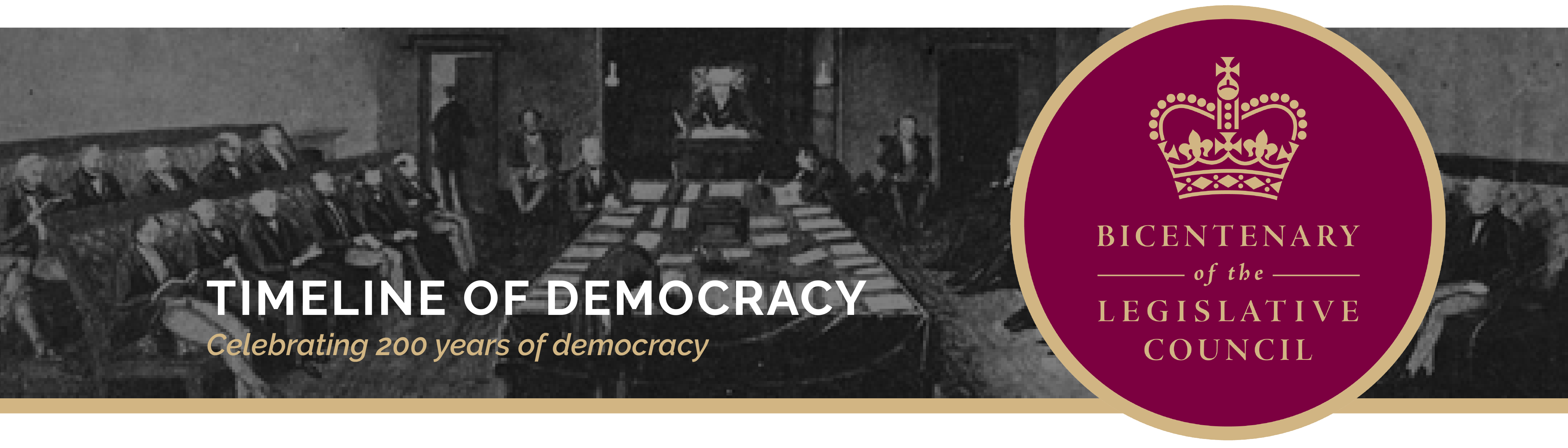 Timeline of Democracy Banner