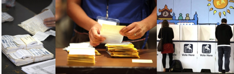 ballot papers, voting booths