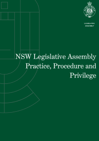 NSW Legislative Assembly Practice, Procedure and Privilege