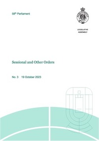 Sessional and Other Orders Cover