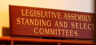 Legislative Assembly, Committees, Standing, Select Legislative Assembly Standing and Select Committees Sign