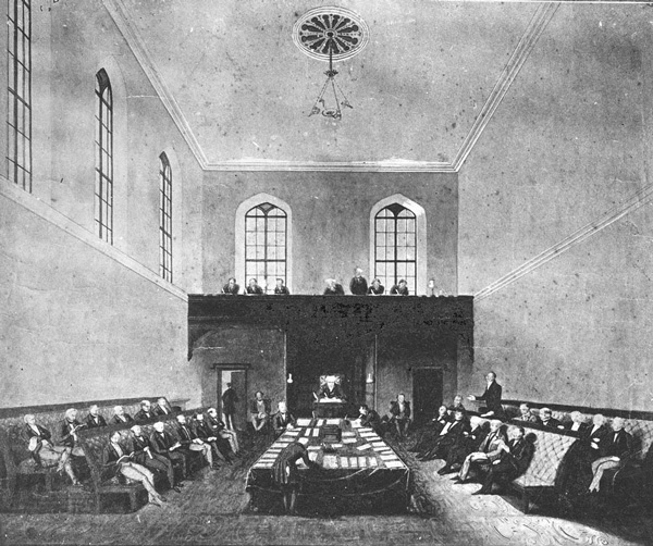 The Legislative Assembly Chamber in 1843